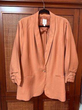 LC Lauren Conrad Persimmon Tone Shawl Collar Blazer
